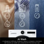 LG F4X7011TWB Lavatrice 11kg AI DD Serie X7, Classe A-40%, 1400 giri, Display Easy Circle, Wi-Fi, AI Wash, TurboWash - immagine 5