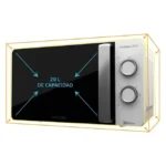 Cecotec 01522 forno a microonde Nero, Bianco Solo microonde Superficie piana 20 L 700 W - immagine 4