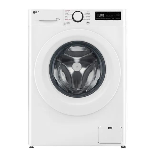 media (80) LG D2R3S08NSWW Lavasciuga Slim 8/5kg AI DD Classe E 1200 giri AI Wash Vapore Bianco - immagine 1