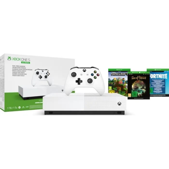 console-microsoft-xbox-one-s-1tb-all-digital-v2-2 (1) Console Xbox One S 1TB All-Digital Edition V2 + 3 Giochi - immagine 1