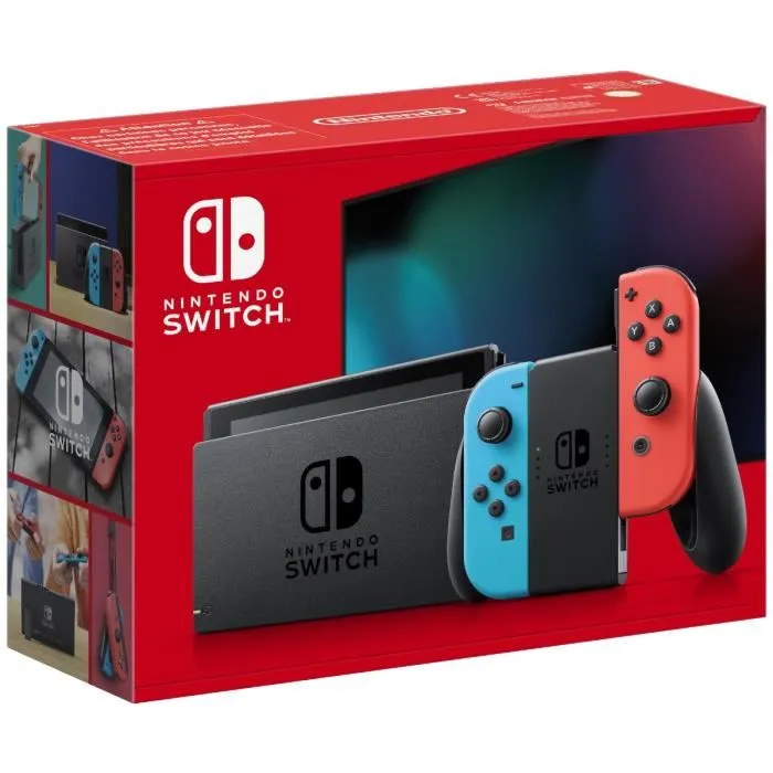console-nintendo-switch-blu-rosso-neon Console Nintendo Switch – Blu Neon e Rosso Neon - immagine 1